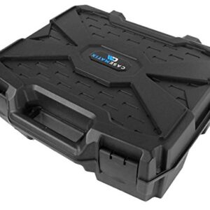 CASEMATIX Hard Shell Projector Travel Case Compatible with Epson VS250 SVGA, VS350 XGA, VS355 WXGA Projectors with HDMI Cable and Remote in Custom Foam Compartments, Case Only