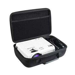 hermitshell hard travel case for drj professional 7500lumens mini projector (black)