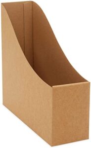 horizon flat packed file & magazine holder 3.5″x11.5″x9.5″ cardboard b260 brown – (pack of 8)