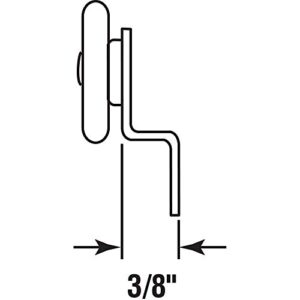 Prime-Line MP6649 Closet Door Roller, Back, 3/8 inch Offset, 7/8 inch Nylon Wheel, (2-pack), 2 Piece