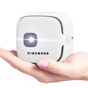 cinemood tv – first lte portable projector with sim card slot for indoor and outdoor movies 150” projection up to 3 hours battery wireless up to 256 gb storage