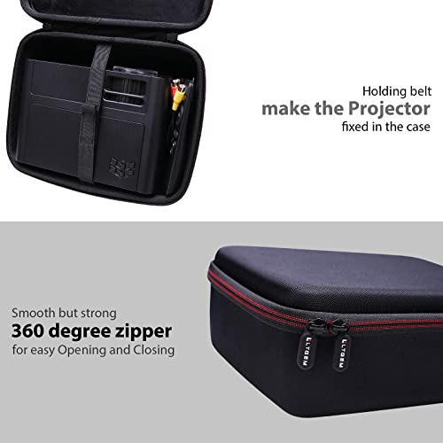 LTGEM EVA Hard Case for ELEPHAS 2020/2022 Mini WiFi Movie Projector - Travel Protective Carrying Storage Bag