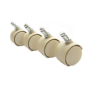 chromcraft casters in almond/sand (set of 16)