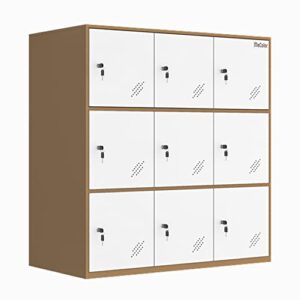 mecolor shool and home locker organizer storage for kids,playground metal shoes and bag storage cabinet (white)