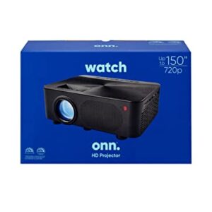 Onn 720p LCD Home Theater Projector Black 1280 x 720 Resolution Aspect Ratio: 16:9, 4:3 Project up to 150 inches - 100020900