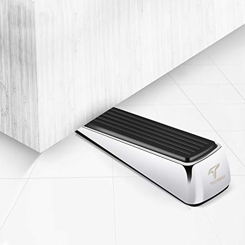 Techway Door Stopper Rubber Door Wedge 5.5 Ounces Stainless Steel and Rubber Heavy Duty Non-Scratching and Anti-Slip Doorstop