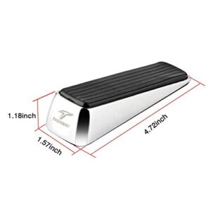 Techway Door Stopper Rubber Door Wedge 5.5 Ounces Stainless Steel and Rubber Heavy Duty Non-Scratching and Anti-Slip Doorstop