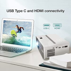 EZCast Beam H3, 2023 Upgraded Mini Projector, 10600 Lumens, Multimedia Home Theater Video Projector, Native 1080P, Compatible with HDMI, USB, Laptop, Tablet, iOS & Android Phone, Xbox, PS5, TV Stick