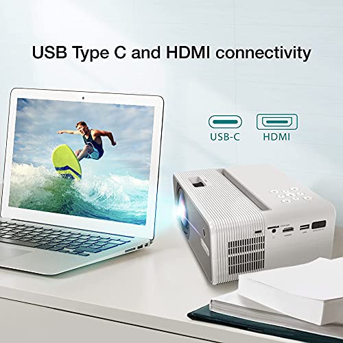 EZCast Beam H3, 2023 Upgraded Mini Projector, 10600 Lumens, Multimedia Home Theater Video Projector, Native 1080P, Compatible with HDMI, USB, Laptop, Tablet, iOS & Android Phone, Xbox, PS5, TV Stick