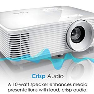 Optoma S343 SVGA DLP Professional Projector | Bright 3600 Lumens | Business Presentations, Classrooms, or Home | 15,000 Hour lamp Life | Speaker Built in | Portable Size