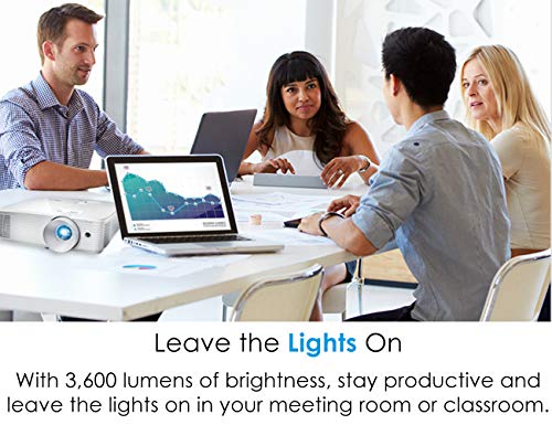 Optoma S343 SVGA DLP Professional Projector | Bright 3600 Lumens | Business Presentations, Classrooms, or Home | 15,000 Hour lamp Life | Speaker Built in | Portable Size