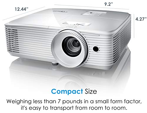 Optoma S343 SVGA DLP Professional Projector | Bright 3600 Lumens | Business Presentations, Classrooms, or Home | 15,000 Hour lamp Life | Speaker Built in | Portable Size