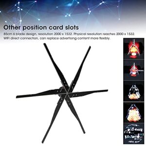 Hologram Projector, LED Holographic Projection 3D Hologram Fan with 85cm 6 Blades Support Hanging, 2000x1532 Resolution,576 LED Imaging,1532pcs LED Lamp,176° Viewing Angle, FIt for Exhibition/Shop/Bar