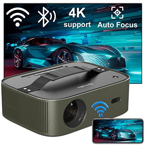 【Auto-Focus】Projector 4K Supported, GammaBai Vast Auto Keystone Outdoor Projector, 5G WiFi Bluetooth, Support Dolby Audio, FHD Native 1080P, Home Theater Projector Compatible W/ TV Stick, iOS, Android