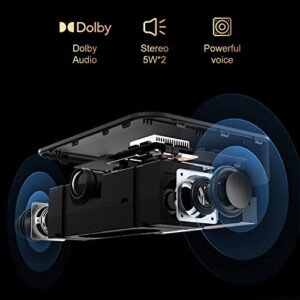 【Auto-Focus】Projector 4K Supported, GammaBai Vast Auto Keystone Outdoor Projector, 5G WiFi Bluetooth, Support Dolby Audio, FHD Native 1080P, Home Theater Projector Compatible W/ TV Stick, iOS, Android