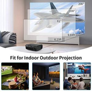 Full HD Projector with WiFi and Bluetooth,10000LM Native 1080P 5G Wireless Projector,200” Smart Movie Projector,Support 4K Zoom Phone Synchronization,Compatible w/ Laptop PC DVD Player TV Stick HDMI