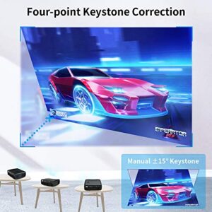 Full HD Projector with WiFi and Bluetooth,10000LM Native 1080P 5G Wireless Projector,200” Smart Movie Projector,Support 4K Zoom Phone Synchronization,Compatible w/ Laptop PC DVD Player TV Stick HDMI