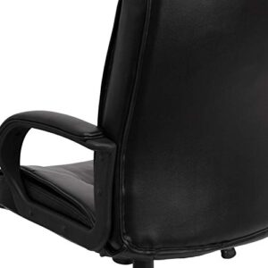 Flash Furniture High Back Black LeatherSoft Executive Swivel Office Chair with Arms