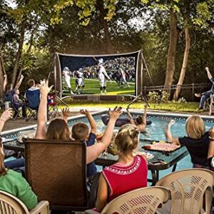 Backyard Theater Kit | Recreation Series System | 9' Front and Rear Projection Screen with 1080p HD Savi 4000 Lumen Projector, Sound System, Streaming Device w/WiFi (EZ-950)