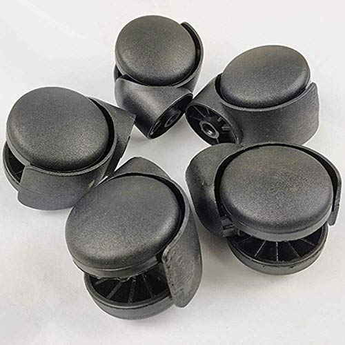 2 Inch Black Silent Stemless Caster, Furniture Casters, Replacement Swivel Chair Accessories, for Office Chair Casters, 5pcs, 150kg Capacity