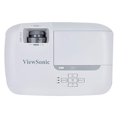 ViewSonic PA502S 3500 Lumens High Brightness SVGA Projector for Home and Office with HDMI and Optical Zoom,Black/white