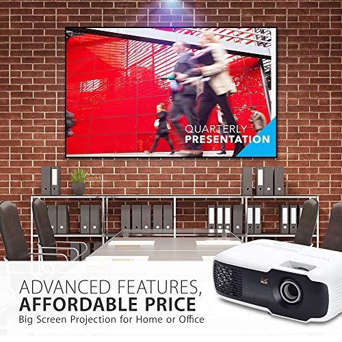 ViewSonic PA502S 3500 Lumens High Brightness SVGA Projector for Home and Office with HDMI and Optical Zoom,Black/white