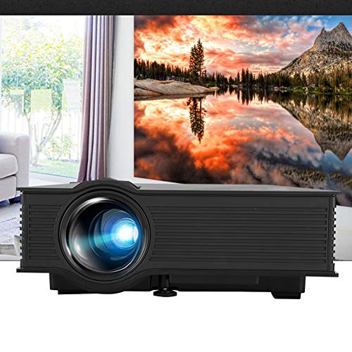 Goshyda Mini Portable Projector, HD 1080P LED, Wireless WiFi Bluetooth, TV Video Home Cinema Theater Movie Smart proyector, HDMI,VGA, USB, AV, for Laptop Smartphone(US)