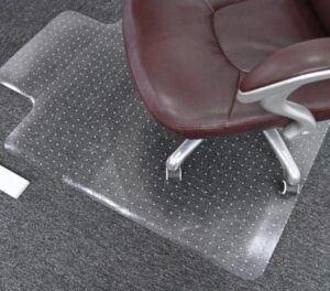 office clear chair mat for carpet with lip,36*48 inches transparent pvc studded desk chair mat,protection mat for office or home,slip resistant, easy to clean