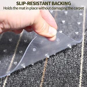 Office Clear Chair Mat for Carpet with Lip,36*48 Inches Transparent PVC Studded Desk Chair Mat,Protection Mat for Office or Home,Slip Resistant, Easy to Clean