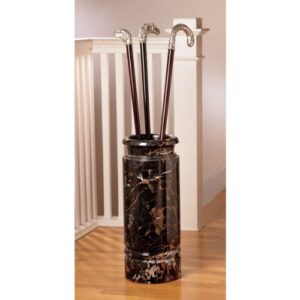 Design Toscano Authentic 44-lb. Solid Ebony Marble Cane and Umbrella Vessel