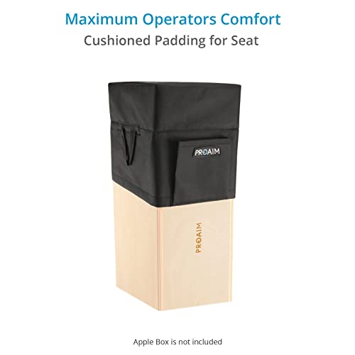 PROAIM Comfort Cushion Seat for Vertical Apple Box. Turns The Hard Box into a Comfy Chair. Give Your Crew The Comfort They Deserve. Soft, Durable and Easy to Carry (AB-FL-VCN)