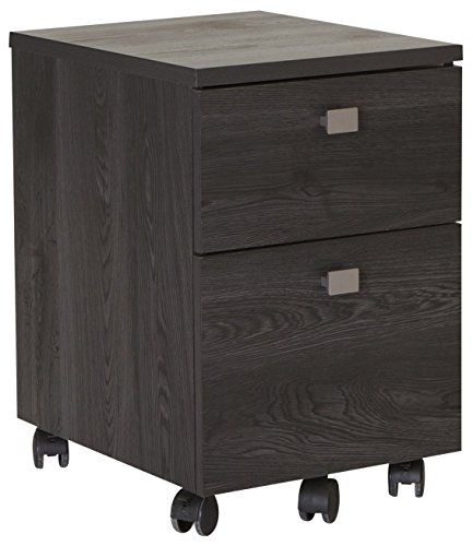 South Shore 2-Drawer Mobile File Cabinet on Casters, Gray Oak