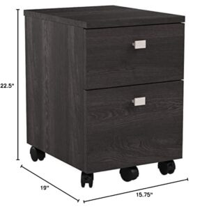 South Shore 2-Drawer Mobile File Cabinet on Casters, Gray Oak