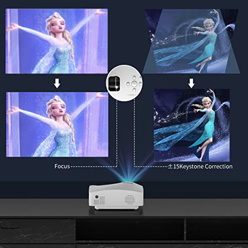 WiFi Projector 2022 Upgraded 5G Portable Projector with 6000 Lux and FHD 1080P Support, Movie Projector Compatible with iOS/Android Phone/Tablet/Laptop/PC/TV Stick/Box/USB Drive/DVD/Game Console GP19