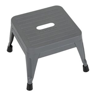 COSCO 1-Step Stackable Step Stool, 7 Ft. 3in Max Reach, 225 lb. Weight Capacity, ANSI Type II, 2 Pack (Gray)