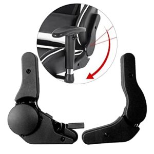 Adjuster DIY Steel Sturdy 90-180 Angle Adjustment Replacement Heavy Duty Mounting for Office Chair Gaming Seat Fitment, Black