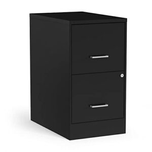 staples 2806659 2-drawer vertical file cabinet locking letter black 22-inch d (52153)
