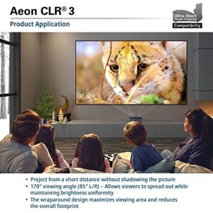 Samsung SP-LSP9T 130" The Premiere 4K Smart Laser Short-Throw with a Elite Screens AR123H-CLR3 123" Aeon Edge-Free CLR 3 Series Projector Screen (2021)