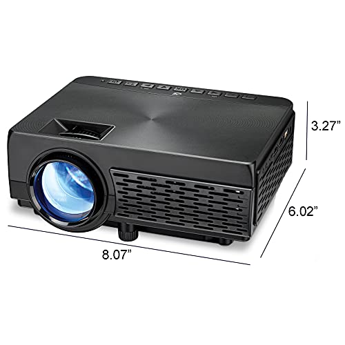 GPX Mini Projector with Bluetooth, USB and Micro SD Media Ports, Includes Remote (PJ300B)