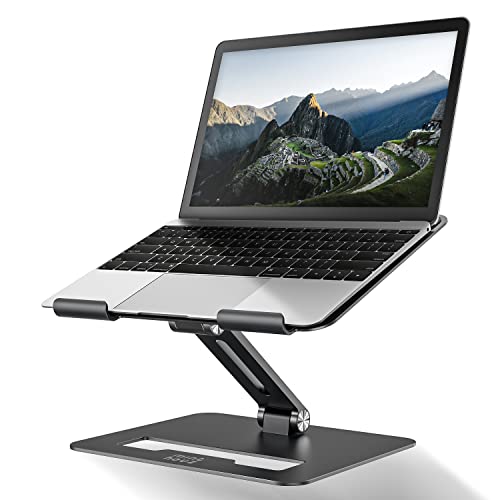 Minthouz Laptop Stand for Desk, Ergonomic Laptop Riser,Height & Angle Adjustable Computer Stand, Foldable Laptop Holder Compatible with MacBook Air Pro Dell XPS Lenovo HP More 10"-17" Laptops