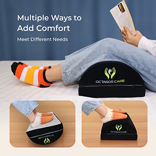 OCTAGOS Foot Rest For Under Desk At Work - Ergonomic Foot Rest Under Desk- Adjustable Non-Slip Memory Foam Desk Leg Rest - Under Desk Footrest Ergonomic - Leg Rest For Desk - For Comfy Back & Hip Pain