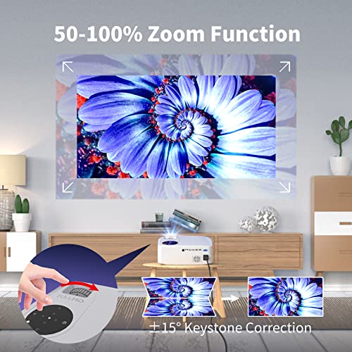 WEWATCH V70S Native 1080P Projector, with 100inch Projector Screen,500 ANSI Lumen 20,000LM 5G WiFi Bluetooth Projector for Indoor Office, Full HD Home Theater Movie Projector, Portable Video Projector