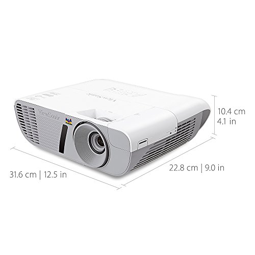 ViewSonic 3200 Lumens Full HD 1080p Shorter Throw Home Theater Projector with 3D DLP and HDMI, Stream Netflix with Dongle (PJD7828HDL)