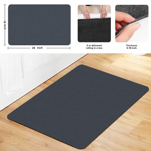 MTRACE Mat 23"x 17" Hardwood Floor Protector Indoor Doormat Desk Chair Mat Computer Rolling Chair Mat Multi-Purpose Low-Pile Front Door Mat (23"x 17")