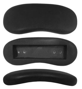 replacement office chair armrest arm pads kidney shaped – set of 2 – s5280