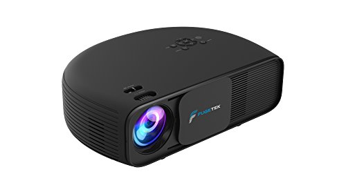 Fugetek LED Video Projector, Home Office, Outdoor Movie Night, 2500 Lumen, 120" Viewing, Supports 1080p, Dual HDMI / USB Inputs, VGA, AV, Works with Fire Tv, Roku, PS4, Xbox