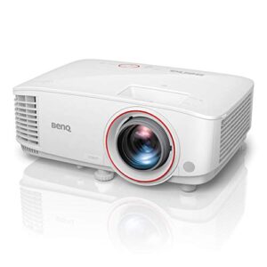 benq th671st 1080p dlp home theater short throw projector, 3000 lumens, low input lag for gaming, ambient light sensor (renewed)