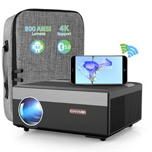 eug 4k projector for daytime,wifi bluetooth smart outdoor movie projectors,12000 lm/800ansi native 1080p video projector 4k for home theater office,40% zoom,hdim,rj45,iphone,android,hdr10,dolby