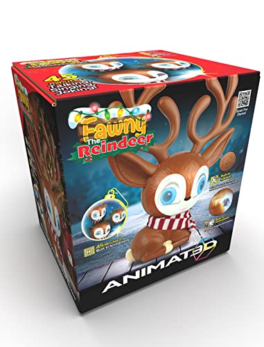 ANIMAT3D Fawny Talking Animated Reindeer with Built in Projector & Speaker Plug'n Play