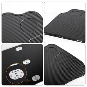 FURYENGRAVER Big Space Desk for Tesla Model Y Model 3 Tray for Eating Laptop iPad or Notebook Tesla Model Y Model 3 Accessories Carbon Fiber Texture